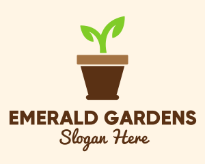 Garden Seedling Plant  logo design