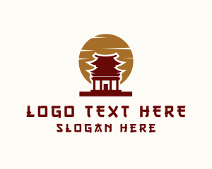 Structure - Asian Temple Architecture logo design