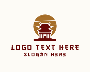 Asian Temple Architecture Logo