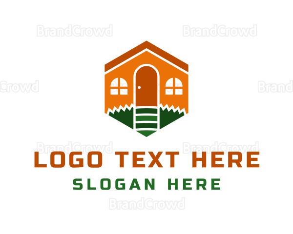 Residential Hexagon House Logo