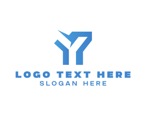 Blue And Purple - Generic Business Letter Y logo design