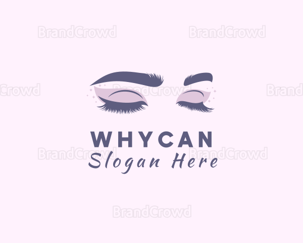 Beautiful Woman Eyelashes Logo