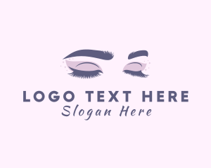 Model - Beautiful Woman Eyelashes logo design