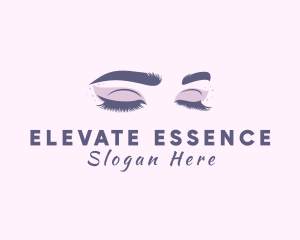 Makeup Blogger - Beautiful Woman Eyelashes logo design