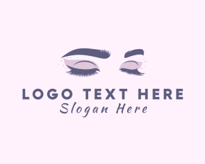 Beautiful Woman Eyelashes Logo