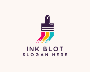 Ink Paint Brush logo design