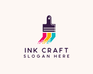 Ink Paint Brush logo design