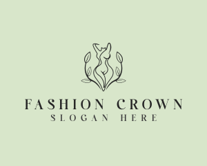 Floral Dress Fashion logo design