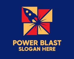 Rocket Blast Launch  logo design