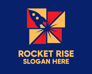 Rocket Blast Launch  logo design