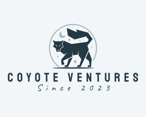 Coyote - Wolf Camp Wildlife logo design