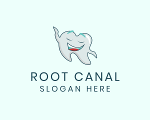 Endodontist - Happy Dental Tooth logo design