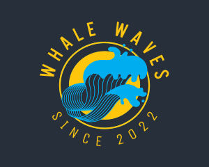 Ocean Wave Surfing logo design