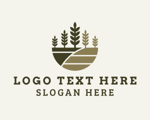 Organic Farm - Wheat Plantation Farm logo design