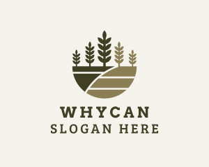 Wheat Plantation Farm Logo