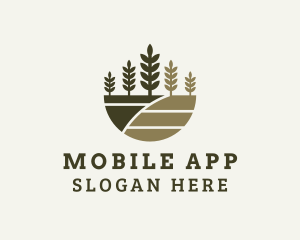 Crop - Wheat Plantation Farm logo design