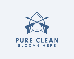 Pressure Washing Droplet logo design