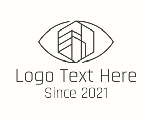 Property Builder - Construction Building Eye logo design