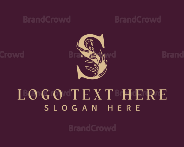 Stylish Flower Boutique Letter S Logo