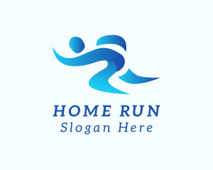 Running Human Athlete logo design