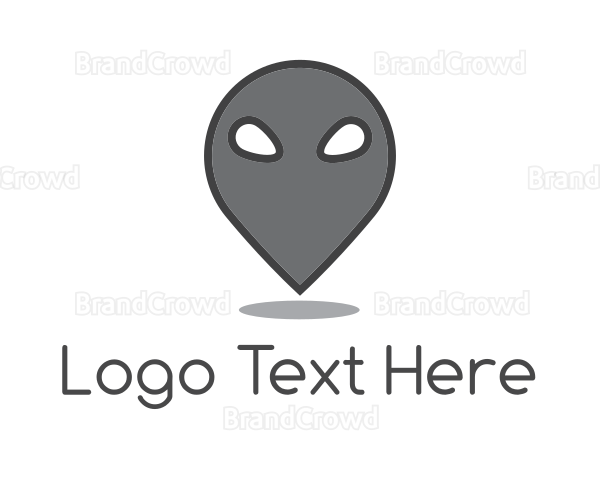 Alien Location Pin Logo