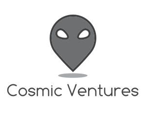 Alien Location Pin logo design