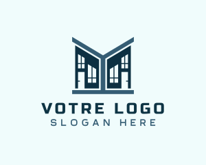 Subdivision House Structure logo design