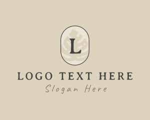 Landmark - Organic Leaf Oval logo design