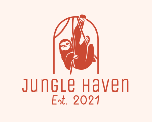 Hanging Sloth Jungle logo design