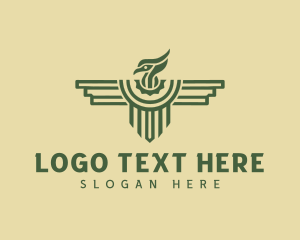 Heritage - Tribal Aztec Bird logo design