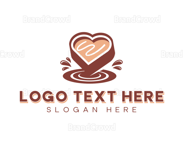 Dessert Chocolate Heart Logo