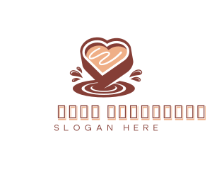 Dessert Chocolate Heart Logo