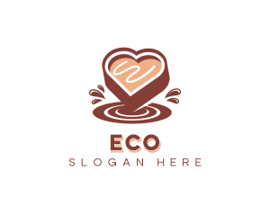 Confection - Dessert Chocolate Heart logo design