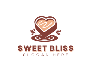 Chocolatier - Dessert Chocolate Heart logo design