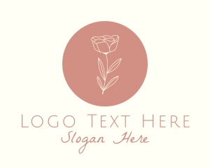 Stylist - Peony Flower Plant logo design