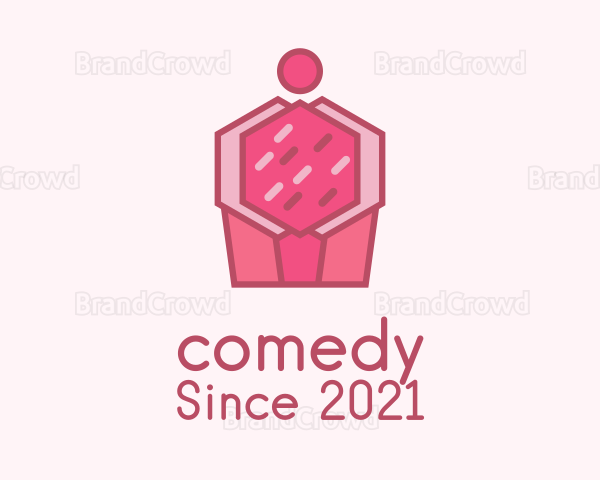 Delicious Pink Cupcake Logo