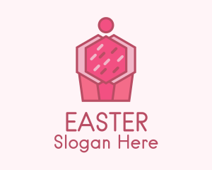 Delicious Pink Cupcake  Logo