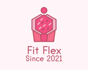 Cook - Delicious Pink Cupcake logo design