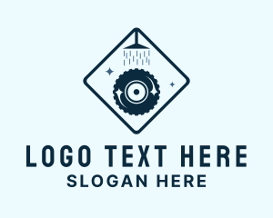 Clean - Tire Shower Clean logo design