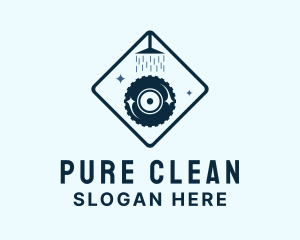 Tire Shower Clean  logo design