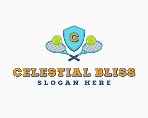 Sports Tennis Ball Racket Logo