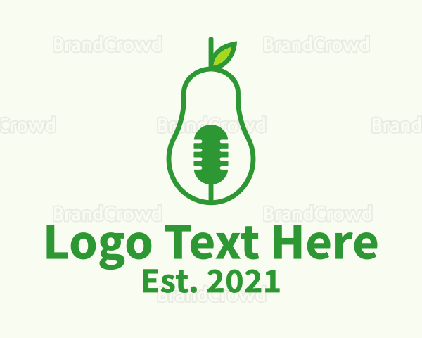 Green Mic Avocado Logo