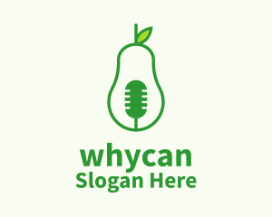 Green Mic Avocado  Logo