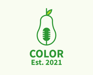 Avocado - Green Mic Avocado logo design