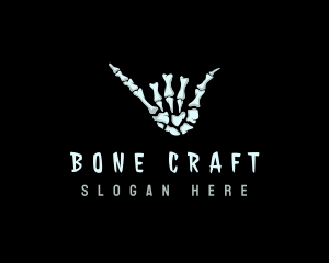 Bones - Skeleton Hand Sign logo design