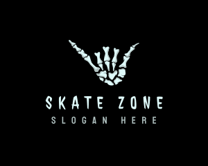 Skeleton Hand Sign logo design