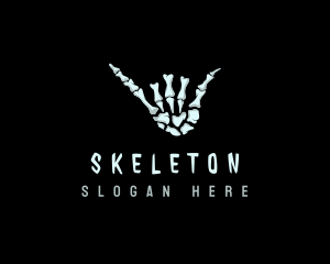 Skeleton Hand Sign logo design