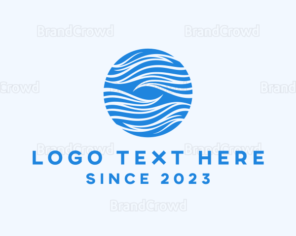Blue Abstract Waves Logo