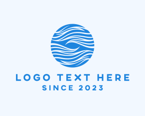 Blue Abstract Waves logo design