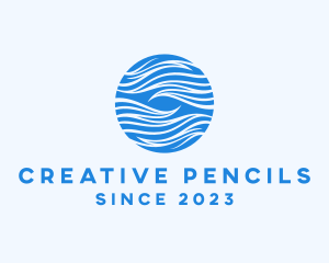 Blue Abstract Waves logo design